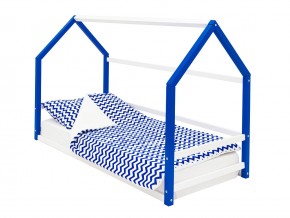 Детская кровать-домик Монтессори Svogen сине-белый в Заречном - zarechnyj.magazinmebel.ru | фото - изображение 1