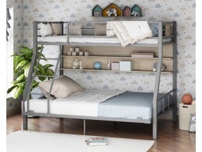 Двухъярусная кровать Гранада-1П 140 Серая в Заречном - zarechnyj.magazinmebel.ru | фото