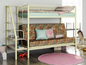 Двухъярусная кровать с диваном Мадлен 3 Слоновая кость-марки в Заречном - zarechnyj.magazinmebel.ru | фото