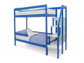 Двухъярусная кровать Svogen с бортиком синий в Заречном - zarechnyj.magazinmebel.ru | фото