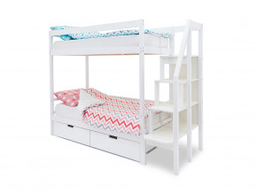Двухъярусная кровать Svogen с ящиками белый в Заречном - zarechnyj.magazinmebel.ru | фото