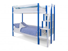 Двухъярусная кровать Svogen сине-белый в Заречном - zarechnyj.magazinmebel.ru | фото