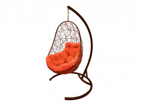 Кокон Овал с ротангом оранжевая подушка в Заречном - zarechnyj.magazinmebel.ru | фото - изображение 1
