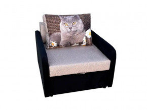 Кресло кровать Канзасик с подлокотниками кот с ромашками-2 в Заречном - zarechnyj.magazinmebel.ru | фото - изображение 1