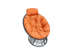 Кресло Папасан мини с ротангом оранжевая подушка в Заречном - zarechnyj.magazinmebel.ru | фото