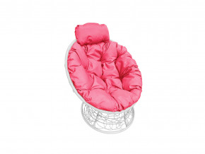 Кресло Папасан мини с ротангом розовая подушка в Заречном - zarechnyj.magazinmebel.ru | фото
