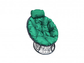 Кресло Папасан мини с ротангом зелёная подушка в Заречном - zarechnyj.magazinmebel.ru | фото