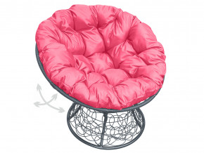 Кресло Папасан пружинка с ротангом розовая подушка в Заречном - zarechnyj.magazinmebel.ru | фото - изображение 1