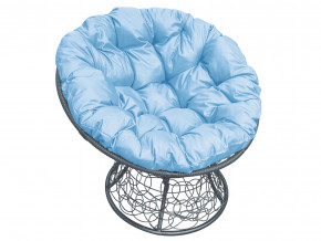 Кресло Папасан с ротангом голубая подушка в Заречном - zarechnyj.magazinmebel.ru | фото