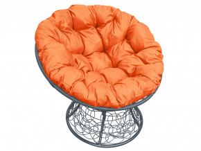 Кресло Папасан с ротангом оранжевая подушка в Заречном - zarechnyj.magazinmebel.ru | фото - изображение 1