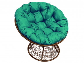 Кресло Папасан с ротангом зелёная подушка в Заречном - zarechnyj.magazinmebel.ru | фото