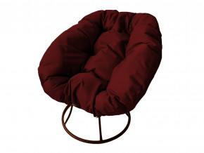 Кресло Пончик без ротанга бордовая подушка в Заречном - zarechnyj.magazinmebel.ru | фото - изображение 1