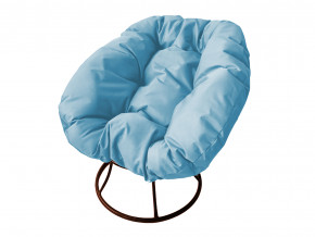 Кресло Пончик без ротанга голубая подушка в Заречном - zarechnyj.magazinmebel.ru | фото
