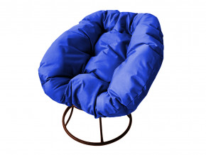 Кресло Пончик без ротанга синяя подушка в Заречном - zarechnyj.magazinmebel.ru | фото
