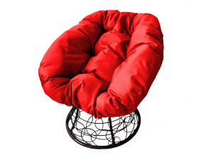 Кресло Пончик с ротангом красная подушка в Заречном - zarechnyj.magazinmebel.ru | фото - изображение 1