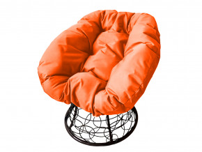 Кресло Пончик с ротангом оранжевая подушка в Заречном - zarechnyj.magazinmebel.ru | фото