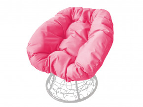 Кресло Пончик с ротангом розовая подушка в Заречном - zarechnyj.magazinmebel.ru | фото