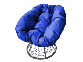 Кресло Пончик с ротангом синяя подушка в Заречном - zarechnyj.magazinmebel.ru | фото - изображение 1