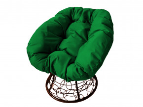 Кресло Пончик с ротангом зелёная подушка в Заречном - zarechnyj.magazinmebel.ru | фото