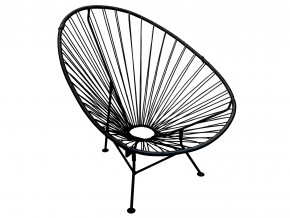 Кресло Ракушка с ротангом чёрный в Заречном - zarechnyj.magazinmebel.ru | фото - изображение 1