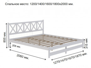 Кровать 2-х спальная Аист-8 Классика белый 1200х2000 мм в Заречном - zarechnyj.magazinmebel.ru | фото - изображение 2