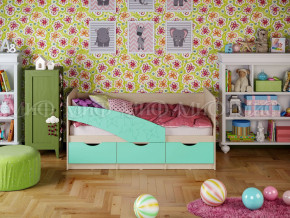 Кровать Бабочки 1600 Бирюза матовая в Заречном - zarechnyj.magazinmebel.ru | фото