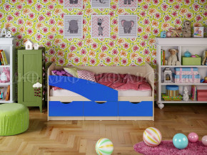 Кровать Бабочки 1600 Синий в Заречном - zarechnyj.magazinmebel.ru | фото