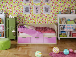 Кровать Бабочки 1600 Сиреневый металлик в Заречном - zarechnyj.magazinmebel.ru | фото - изображение 1