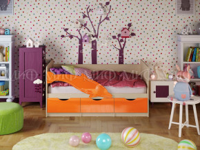 Кровать Дельфин-1 1600 Оранжевый металлик в Заречном - zarechnyj.magazinmebel.ru | фото