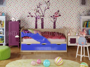 Кровать Дельфин-1 1600 Синий металлик в Заречном - zarechnyj.magazinmebel.ru | фото - изображение 1