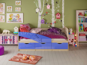 Кровать Дельфин 1600 Синий металлик в Заречном - zarechnyj.magazinmebel.ru | фото - изображение 1