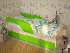 Кровать детская Максимка млечный дуб-лайм в Заречном - zarechnyj.magazinmebel.ru | фото