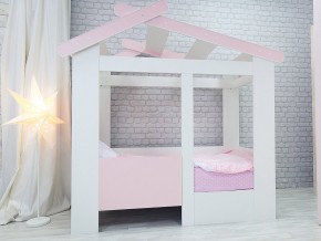 Кровать детская Теремок без ящика розовая в Заречном - zarechnyj.magazinmebel.ru | фото