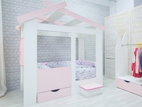 Кровать детская Теремок без ящика розовая в Заречном - zarechnyj.magazinmebel.ru | фото - изображение 2