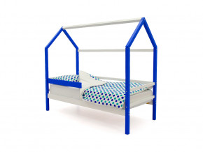 Кровать-домик Svogen с бортиком сине-белый в Заречном - zarechnyj.magazinmebel.ru | фото - изображение 1