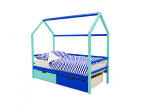 Кровать-домик Svogen с ящиками мятно-синий в Заречном - zarechnyj.magazinmebel.ru | фото - изображение 1
