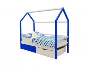 Кровать-домик Svogen с ящиками сине-белый в Заречном - zarechnyj.magazinmebel.ru | фото