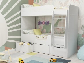 Кровать двухъярусная Малыш двойняшка белый в Заречном - zarechnyj.magazinmebel.ru | фото - изображение 1