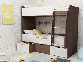 Кровать двухъярусная Малыш двойняшка бодега-белый в Заречном - zarechnyj.magazinmebel.ru | фото