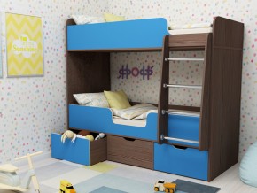 Кровать двухъярусная Малыш двойняшка бодега-голубой в Заречном - zarechnyj.magazinmebel.ru | фото - изображение 1