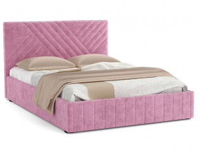 Кровать Гамма 1400 с основанием велюр тенерифе розовый в Заречном - zarechnyj.magazinmebel.ru | фото - изображение 1