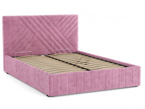 Кровать Гамма 1400 с основанием велюр тенерифе розовый в Заречном - zarechnyj.magazinmebel.ru | фото - изображение 2