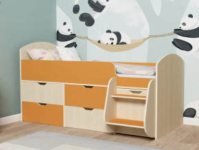 Кровать Малыш-7 Дуб-Оранжевый в Заречном - zarechnyj.magazinmebel.ru | фото - изображение 1