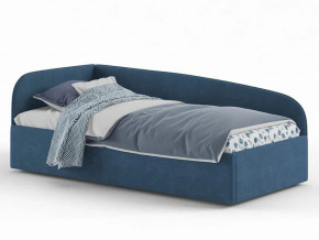 Кровать мягкая Денди на латах рогожка синяя в Заречном - zarechnyj.magazinmebel.ru | фото
