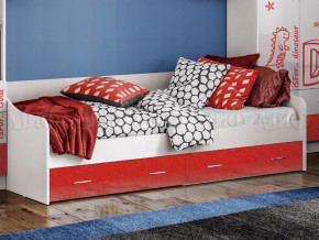 Кровать с ящиками Вега Алфавит Красный в Заречном - zarechnyj.magazinmebel.ru | фото