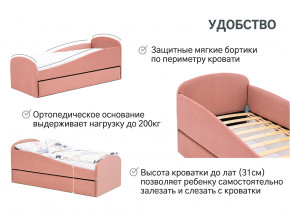 Кровать с ящиком Letmo пудровый (велюр) в Заречном - zarechnyj.magazinmebel.ru | фото - изображение 2
