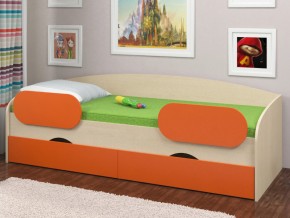 Кровать Соня 2 дуб молочный-оранжевый в Заречном - zarechnyj.magazinmebel.ru | фото - изображение 2