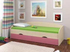 Кровать Соня 2 дуб молочный-розовый в Заречном - zarechnyj.magazinmebel.ru | фото