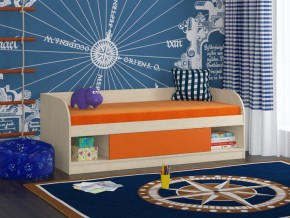 Кровать Соня 4 дуб молочный-оранжевый в Заречном - zarechnyj.magazinmebel.ru | фото