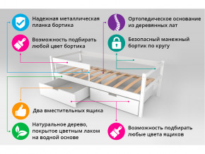 Кровать-тахта Svogen с ящиками и бортиком лаванда в Заречном - zarechnyj.magazinmebel.ru | фото - изображение 4